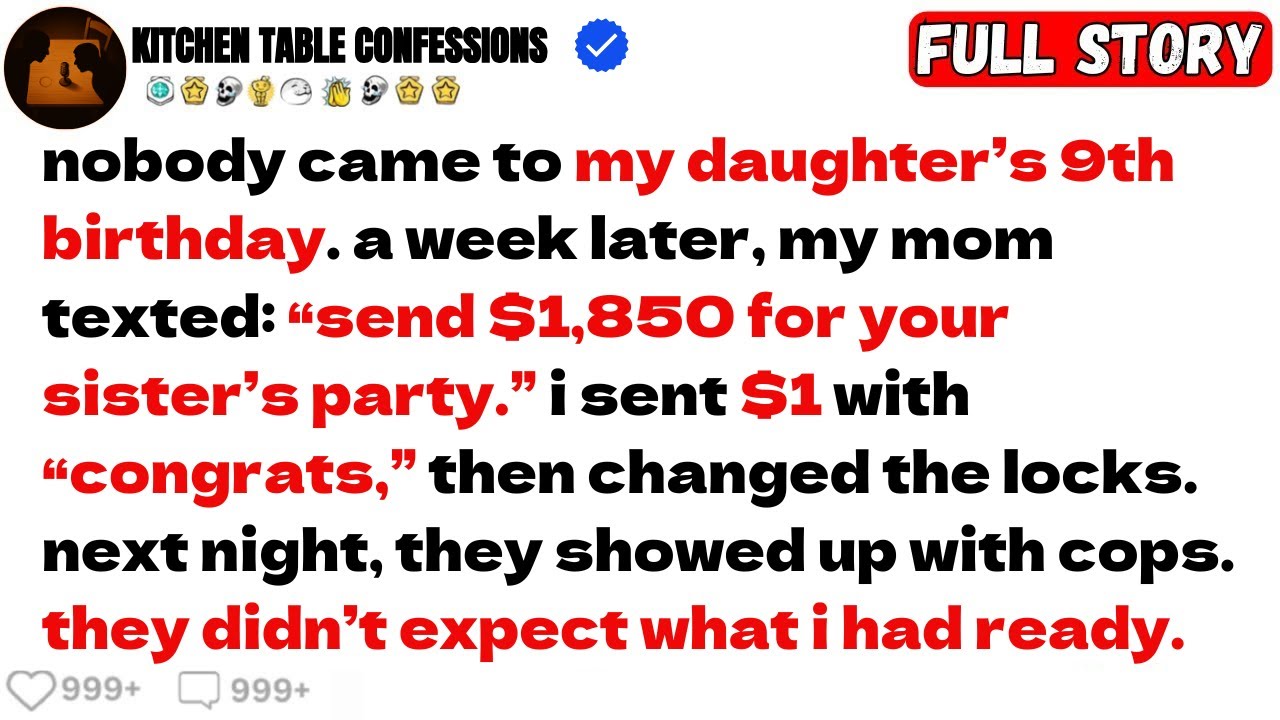 My Family Ghosted My Daughter’s Party Then Asked for $1,850 — and Called Police When I Said “No”