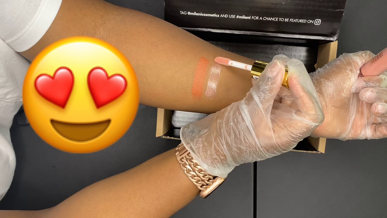 Unbox With Me! | Milani Cosmetics Lip Plumper and Lipstick color swatches review for Dark Skin