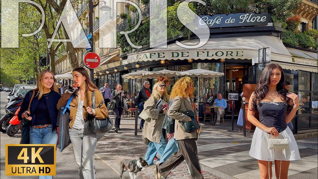 [🇫🇷Париж, Франция, пешеходная экскурсия в 4K 120FPS] Прогулка по Латинскому кварталу Парижа, 15 а...