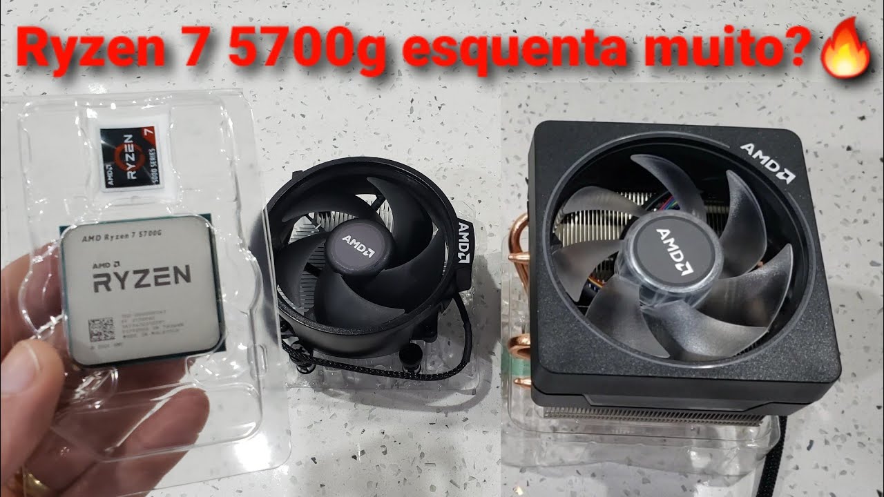 Processador ryzen 7 5700g - Testes de temperatura com o cooler original e com o cooler wraith prism