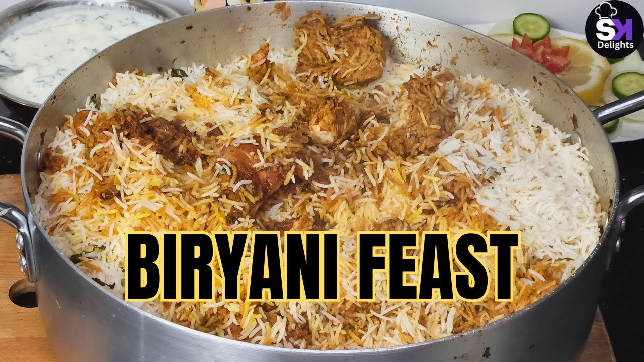 Hyderabadi Chicken Biryani For 12 People | SK Delights