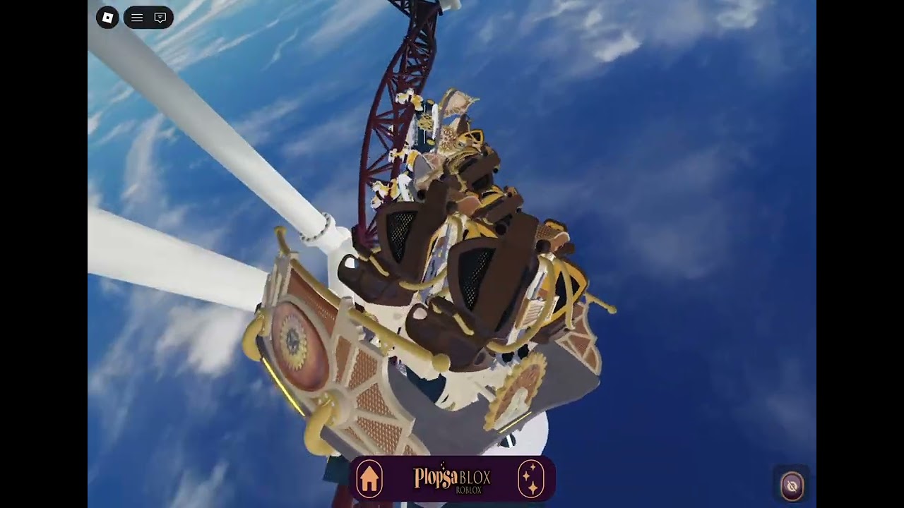 Ride to happiness pov front row right side day time on plopsablox Roblox