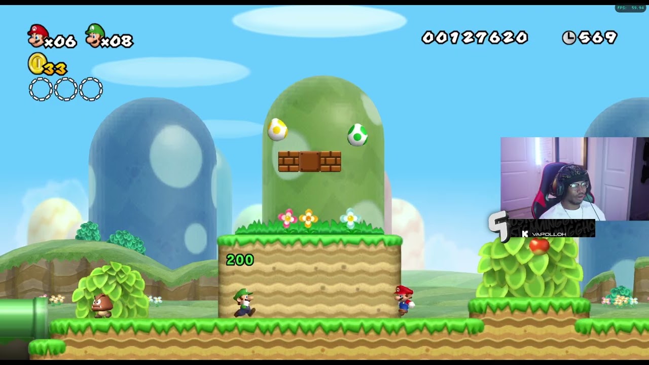 Аполло играет в новую Super Mario Bros для Wii в 2026 году!