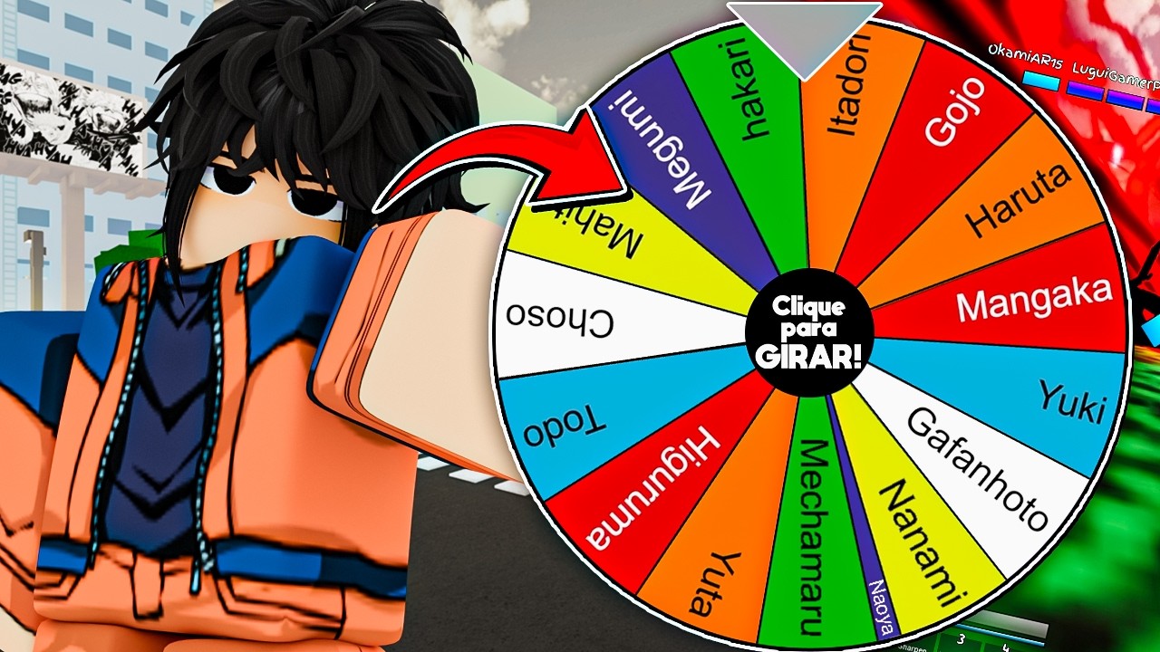 JUJUTSU SHENANIGANS, MAS A 𝗥𝗢𝗟𝗘𝗧𝗔 ESCOLHE O PERSONAGEM!