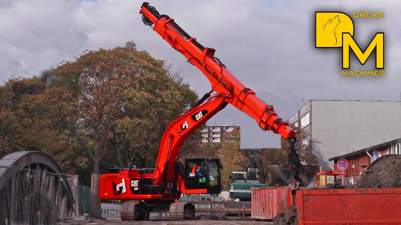 CATERPILLAR 336F BAGGER mit Echle TELESKOPSTIEL BRAUCKMANN + DAMM BAUSTELLE SIELBAU DREAM MACHINES