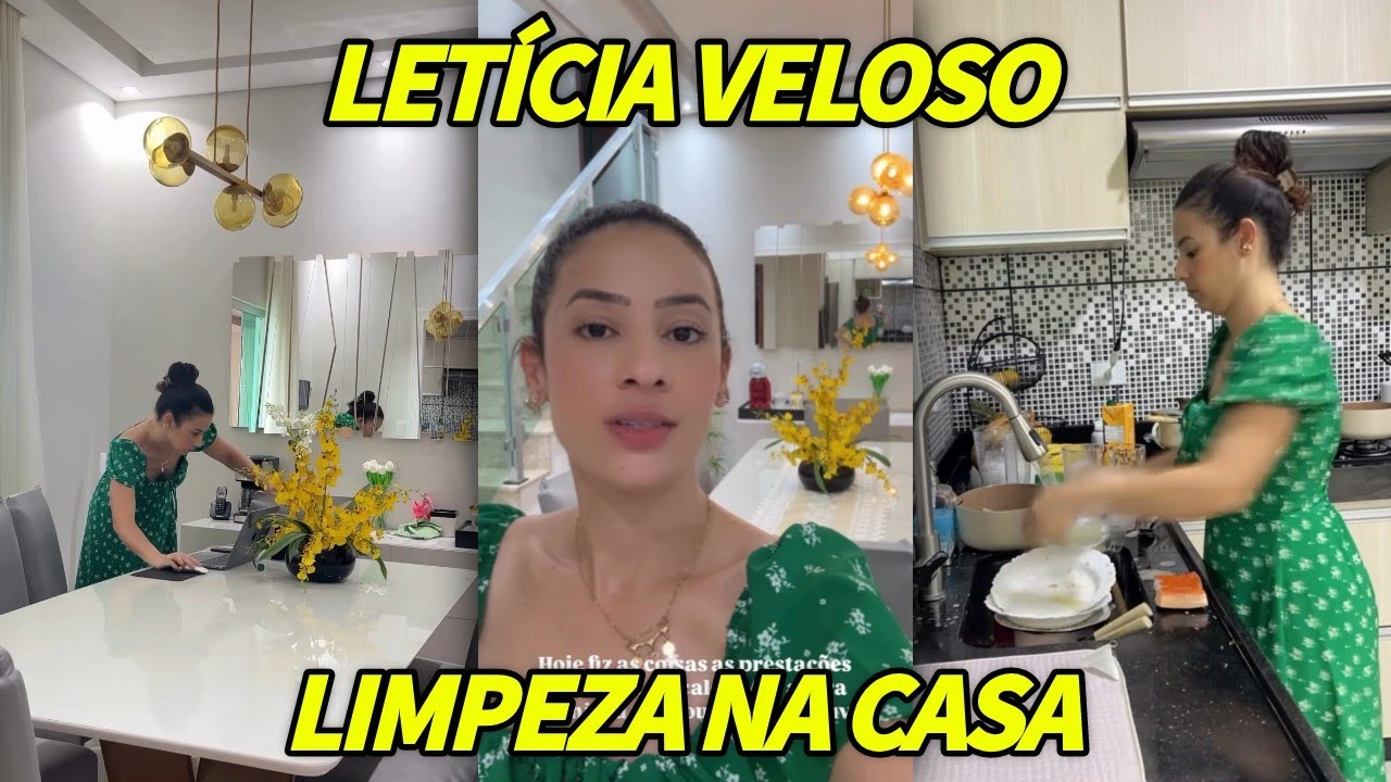 LETÍCIA VELOSO PASSA DIA LIMPANDO A CASA E NÃO AGUENTOU O CALOR