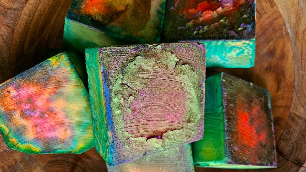 Box of Beautiful Dyed Crisp, Soft, Crunch Blocks ♡ ASMR ♡ Oddly Satisfying