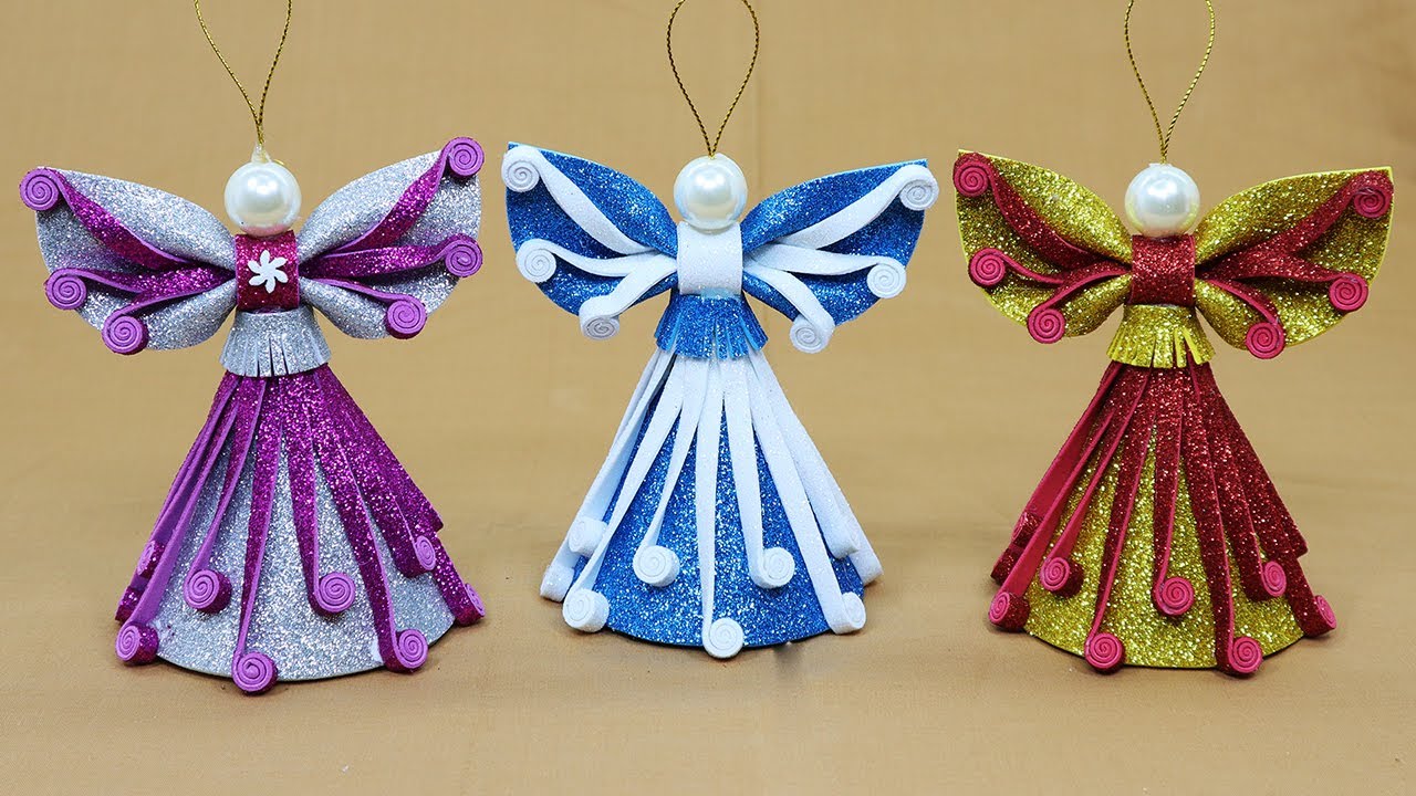 😇DIY Christmas Angel🎄How to Make an Eva Foam Angel for Christmas Decorations