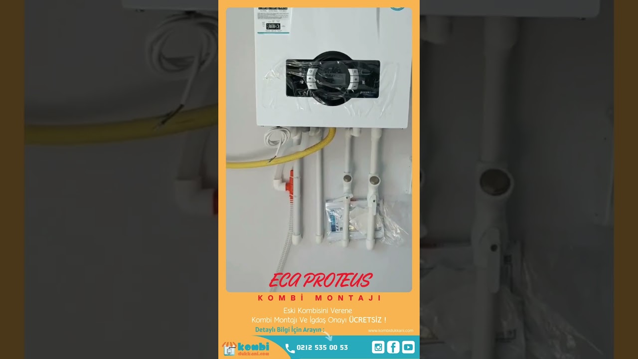 Eca Proteus Premix Yoğuşmalı Kombi Değişimi - E.C.A Proteus Premix Kombi Montajı #eca #ecakombi