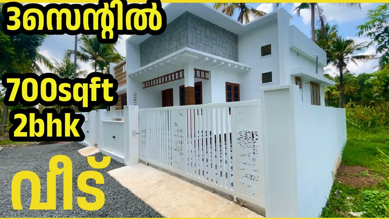വെറും 3സെന്റിൽ 700sqft 2bhk  വീട് | single storied 2bhk home | padinjattini home tour