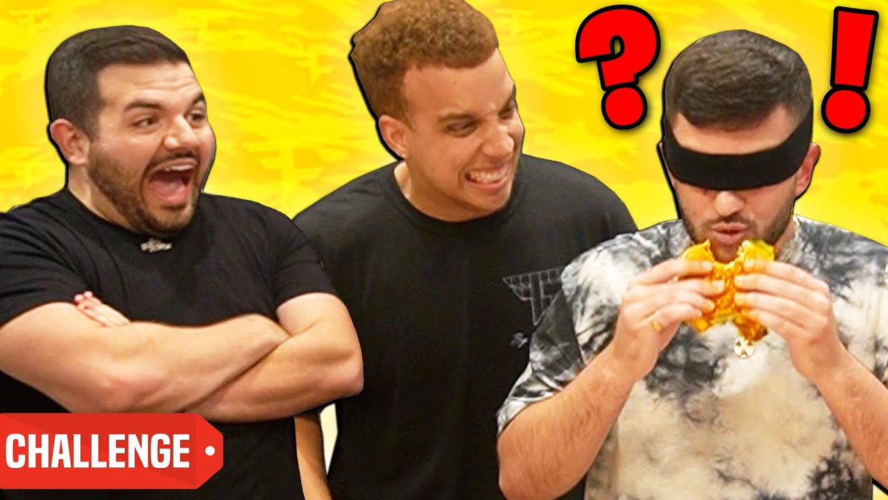 GUESS THE FAST FOOD BURGER! *Blindfold Challenge* with CourageJD!