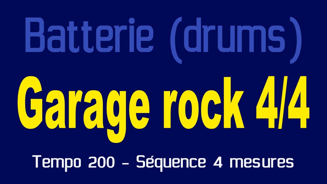 Batterie garage rock (drums) Tempo 200