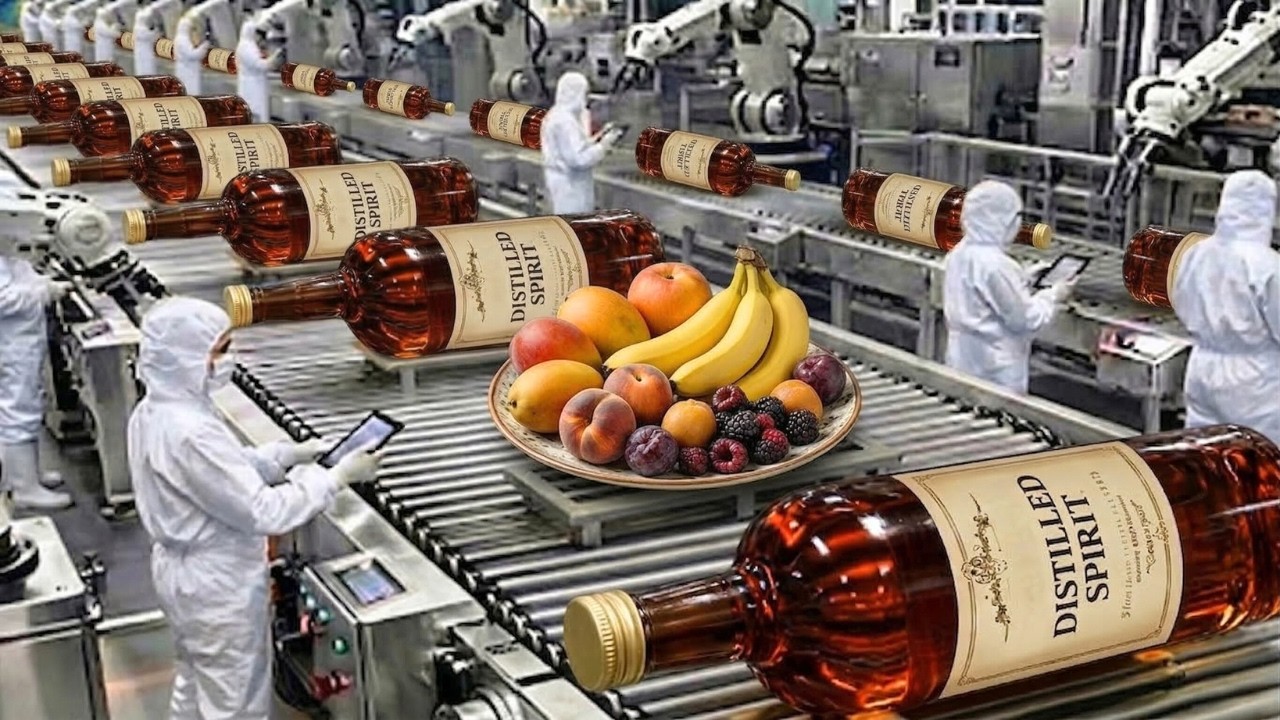 Modern alcohol production process: from overripe fruit to bottled alcohol