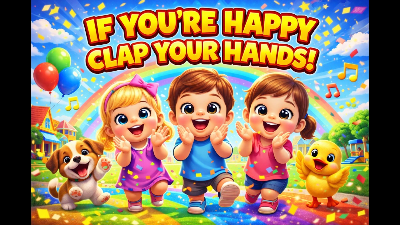 If You’re Happy and You Know It 👏 | Fun Nursery Rhyme for Kids & Toddlers