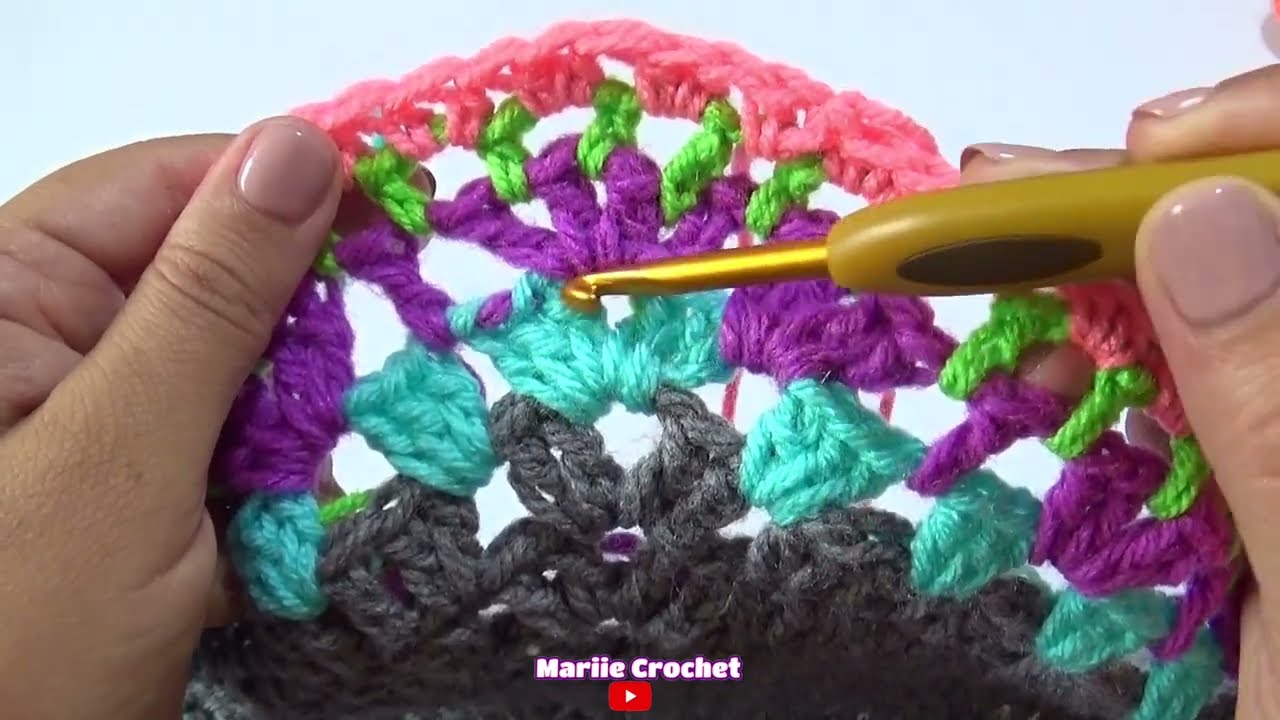 Mariie Crochet 🔺¡¡INCREÍBLE IDEA!😍Mira como tejo mi PONCHO MULTIPUNTOS Video #2