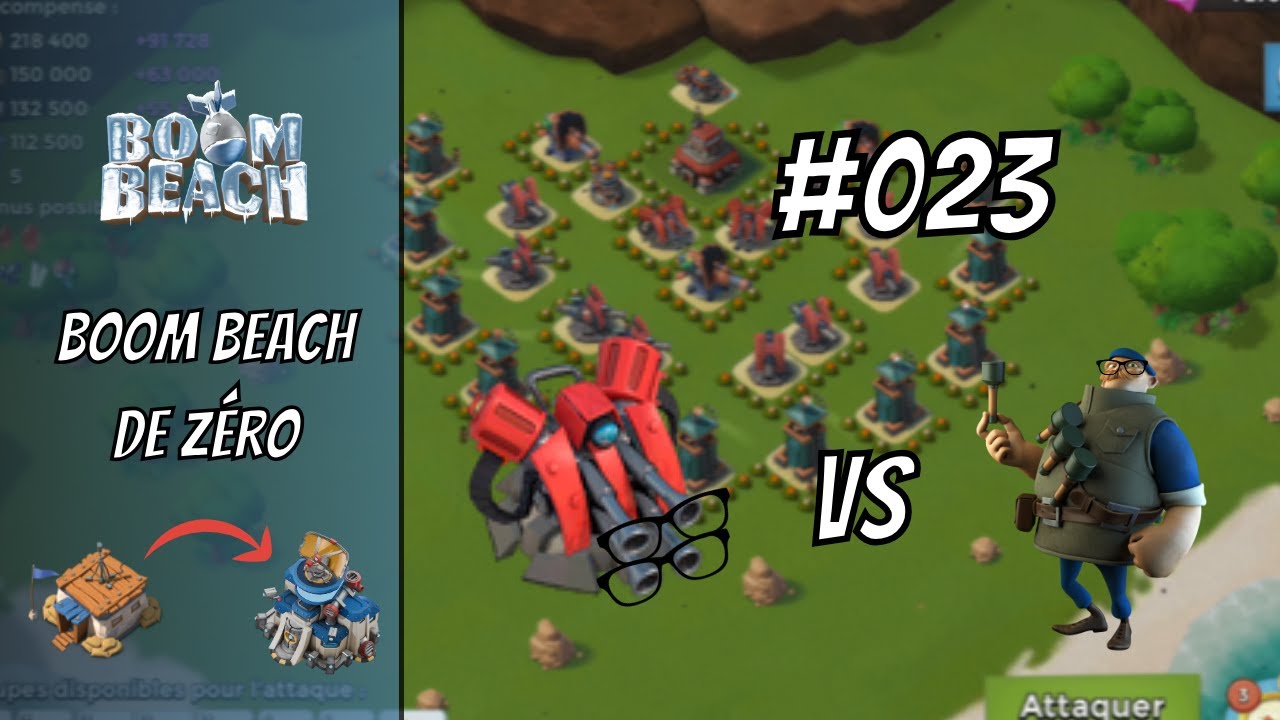 [Boom Beach de zéro] ~ 023 Hammerman 50 et rasage en full guerrier