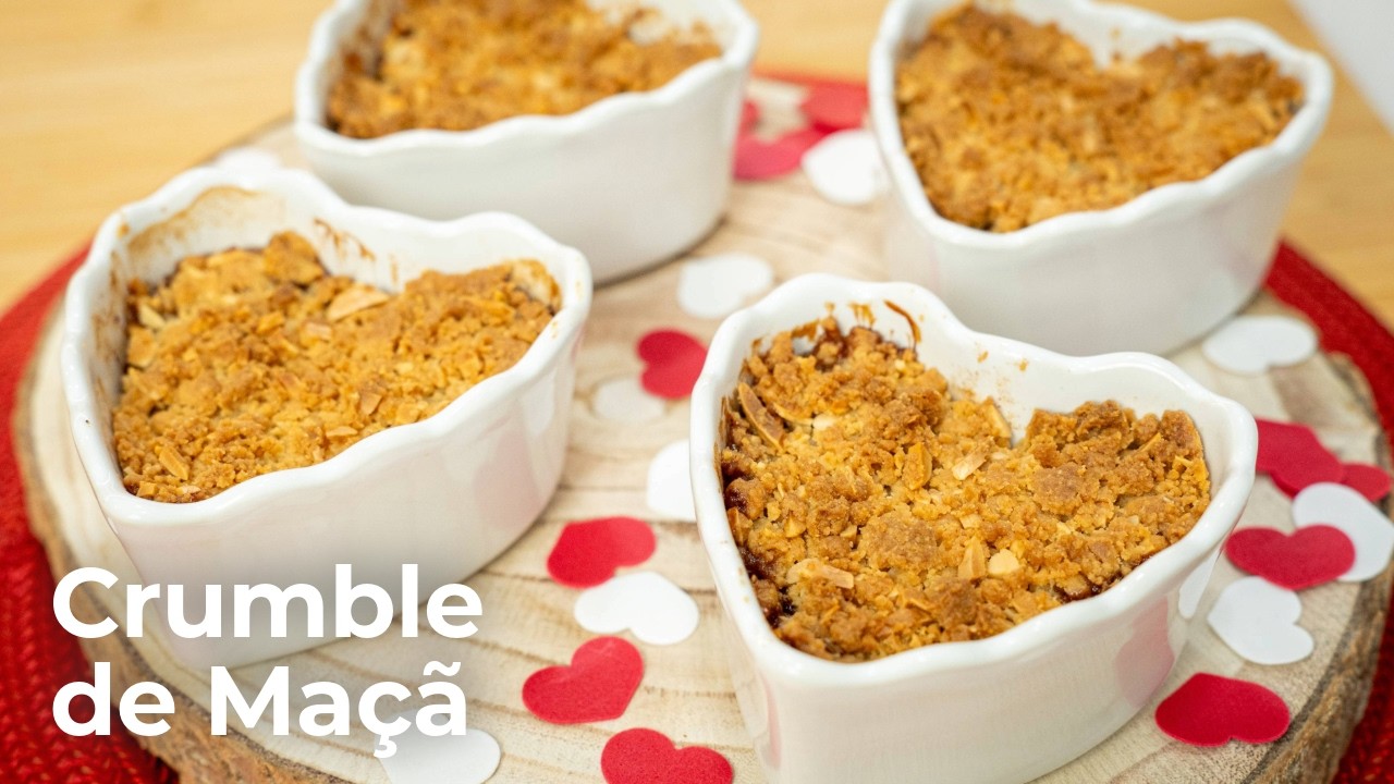 Fiz Este Crumble de Maçã para o Dia dos Namorados!