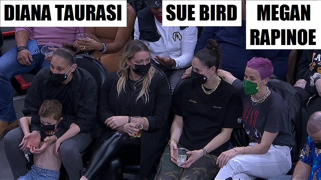 Diana Taurasi, Sue Bird, & Megan Rapinoe Sit Courtside At Phoenix Suns vs Dallas Mavericks Game.