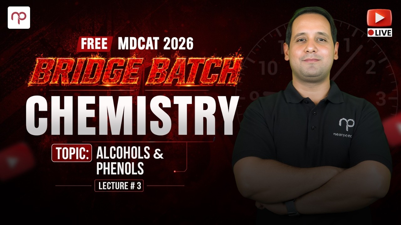 FREE MDCAT Chemistry Bridge Batch | Live Session with Sir Ali Meraj | Alcohols and Phenols