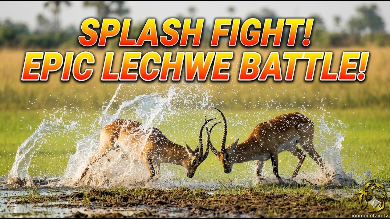 Battling Antelopes Create Epic Splash Fight in African Wetlands