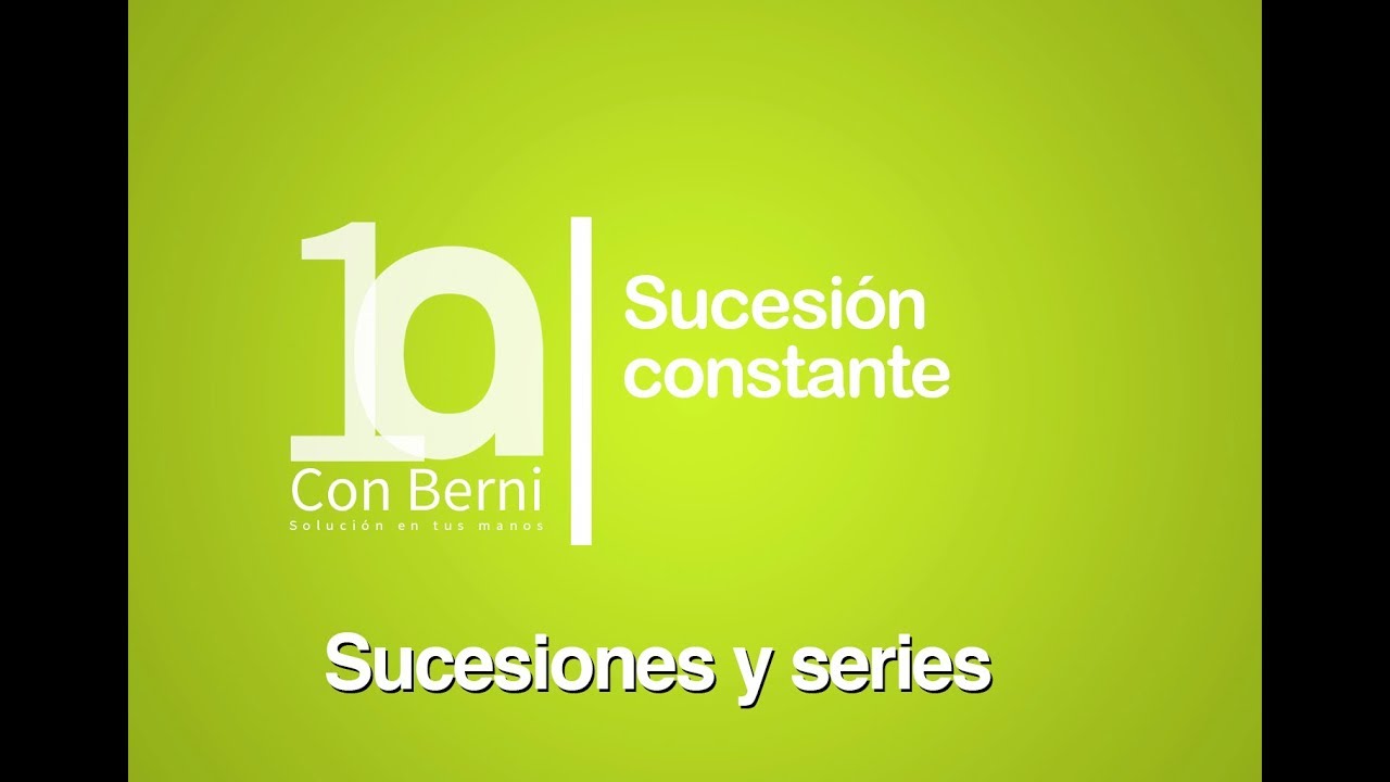 Sucesión constante
