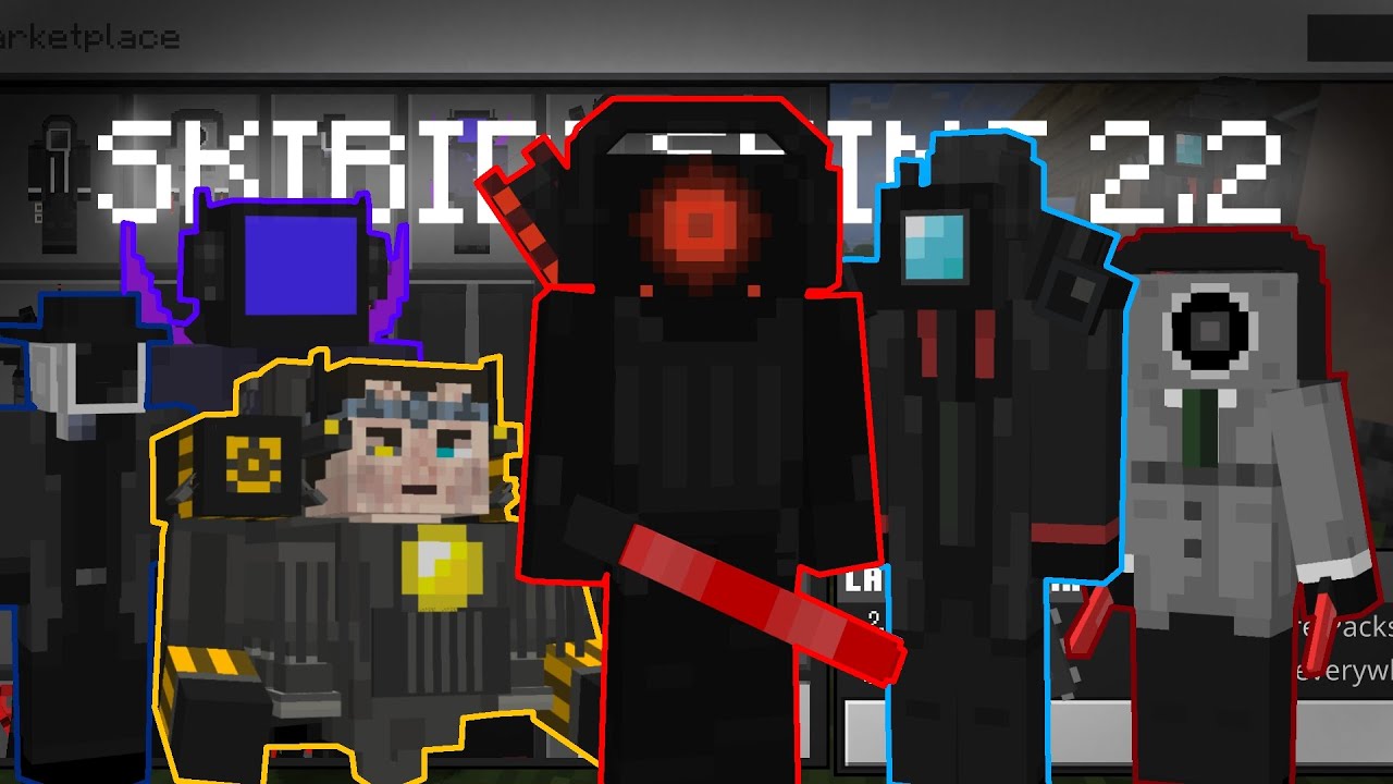 Minecraft 1.21.113 - Skins 4D de skibidi toilet! - Pack v2.2