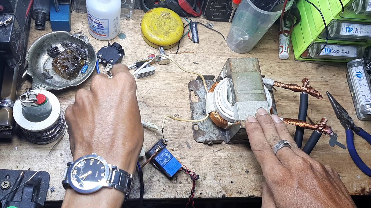 Máy hàn cell pin mini đơn giản |Huỳnh Trâm