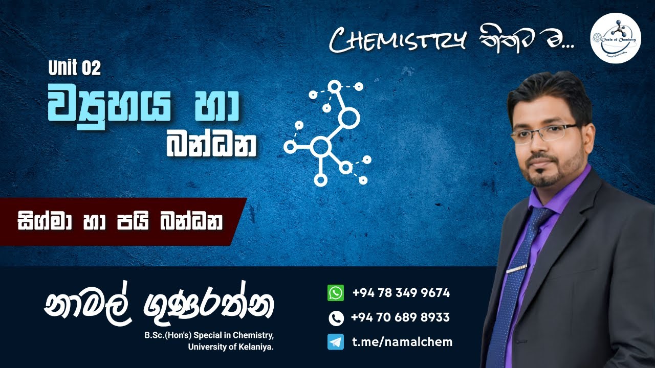 Sigma & Pi bonds සිග්මා හා පයි බන්ධන