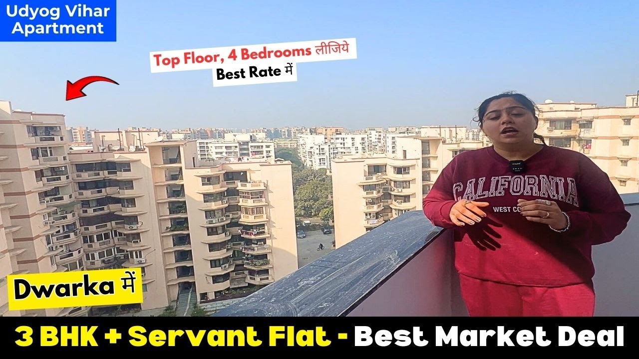Discount Deal, 3 BHK + Servant Flat for Sale - Dwarka Sector 22, Delhi (Udyog Vihar Apartment)