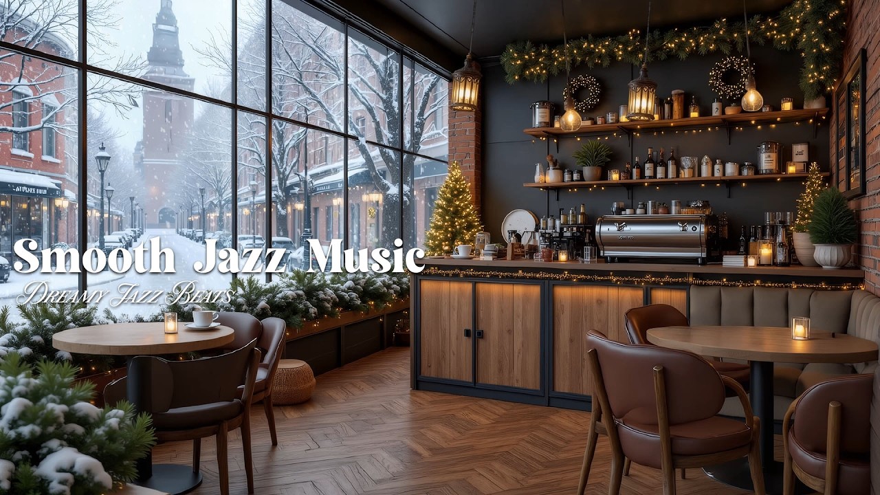 Calm Winter Cafe ❄️ Smooth Jazz Music for Relaxing, Cozy Coffee Shop Ambience All Day