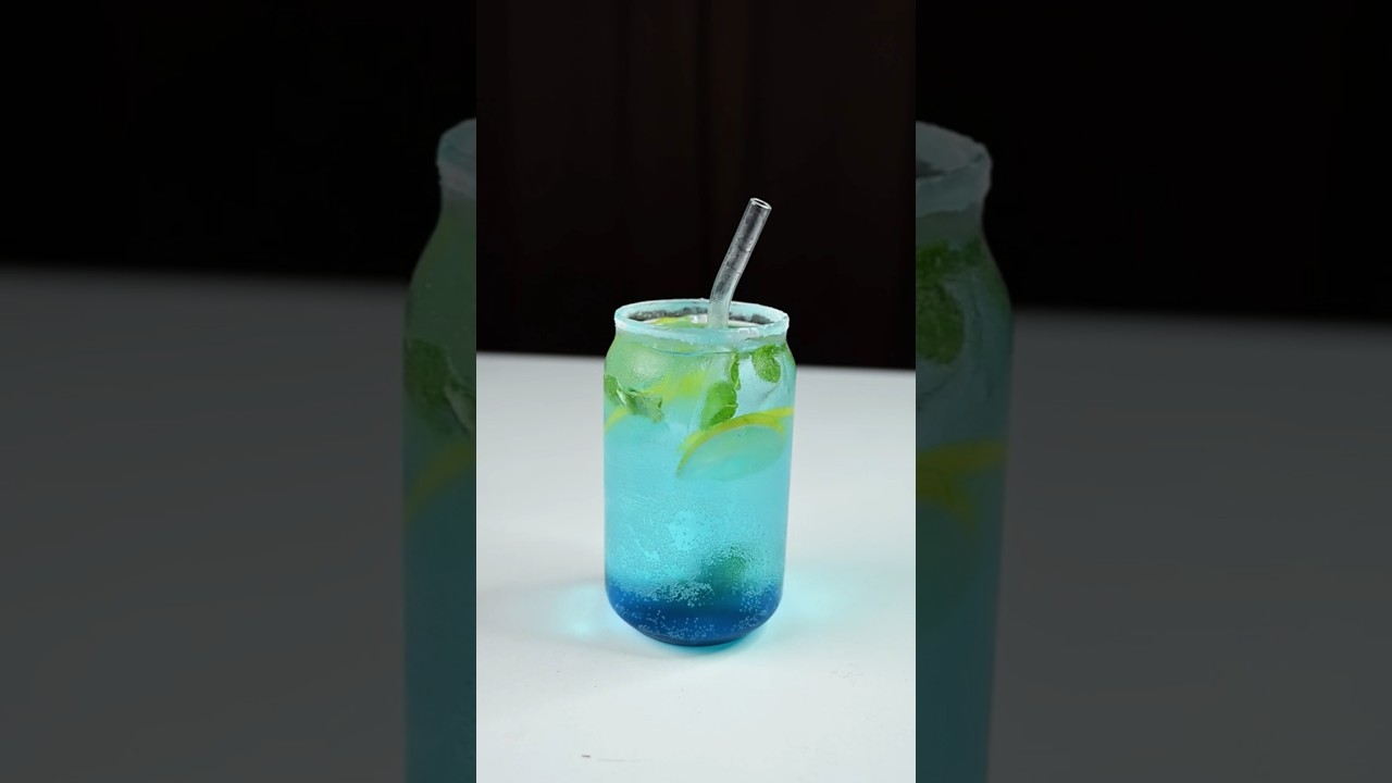 Blue Lagoon Virgin Mojito 💙 #asmr #asmrsounds #asmrfood #mocktail #cocktail #mojito