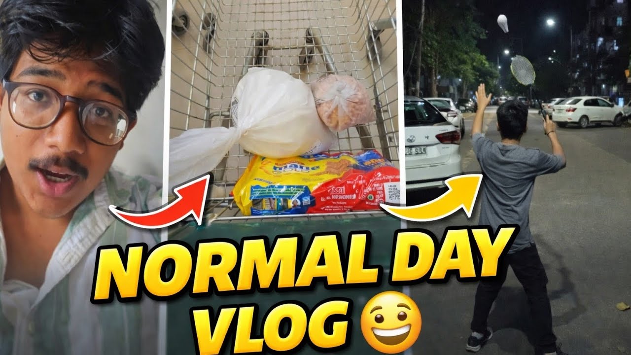 Normal Day Vlog 😅 | Bro Ke Saath Shopping + Night Badminton 🏸”