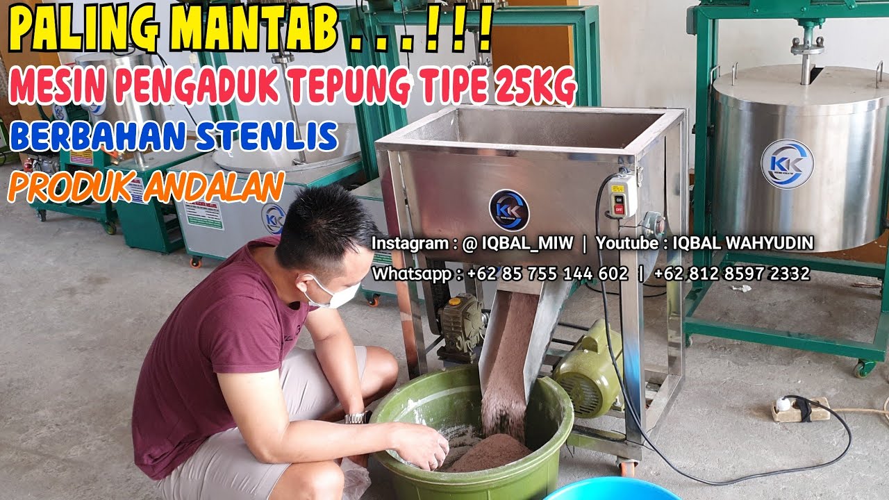 SUPER AMPUH...!!! MESIN RIBON MIXER HORIZONTAL 25KG MESIN PENGADUK TEPUNG GULA KOPI COKLAT SERBAGUNA