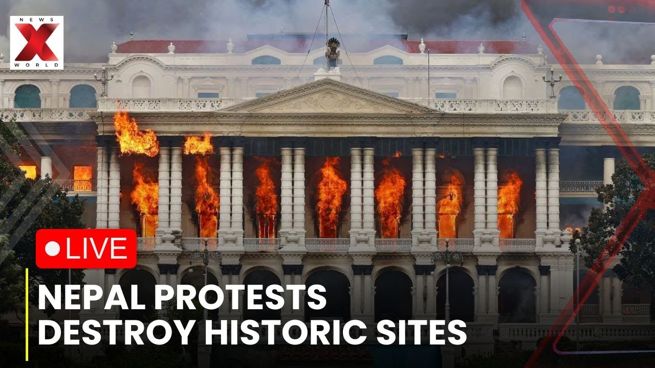 Nepal Protests LIVE : Angry Protesters Ransack Historic Sites and Government Buildings in Nepal