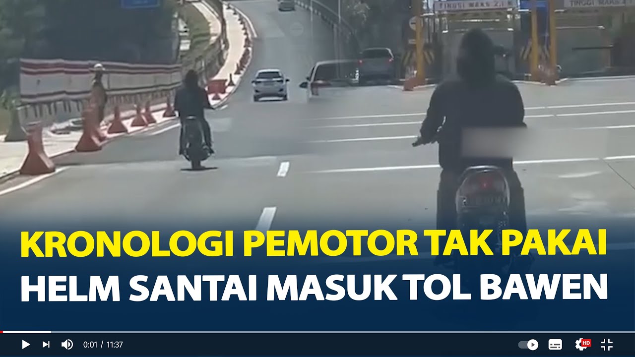 Kronologi Pemotor Tak Pakai Helm Santai Masuk Tol Bawen Semarang, Bermula Salah Baca Maps