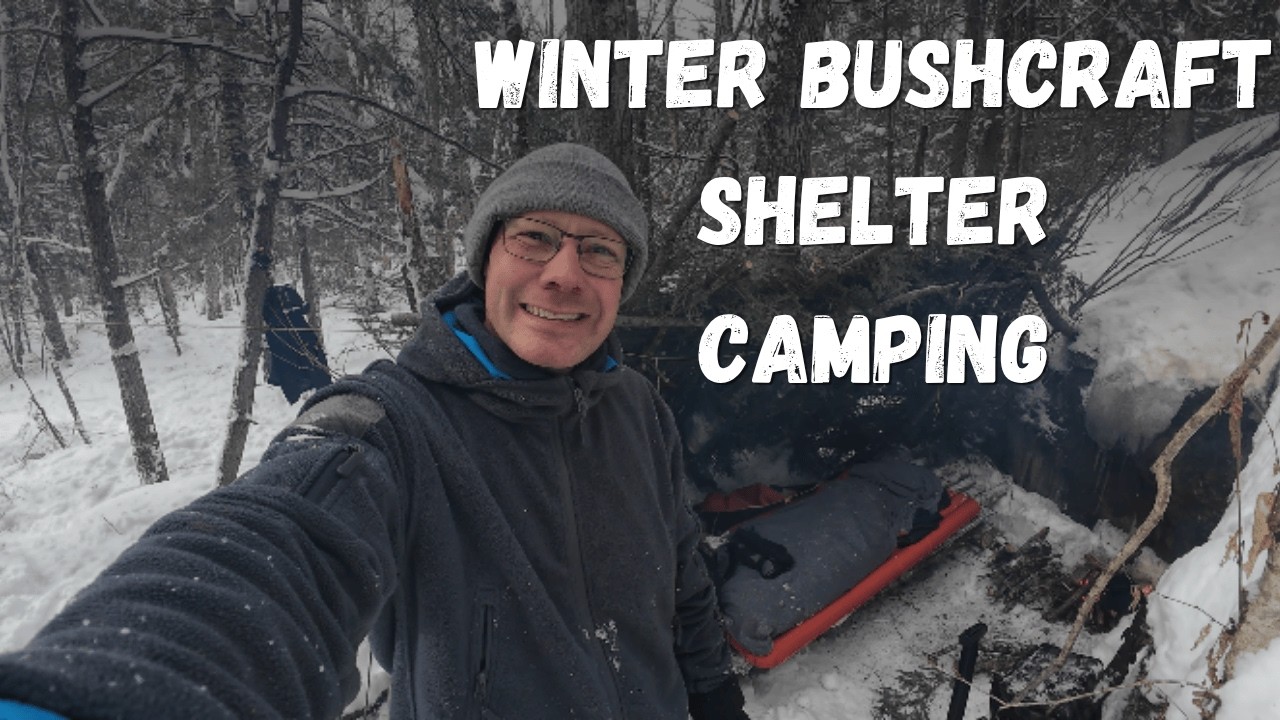 Winter Backcountry Camping - Bushcraft Shelter