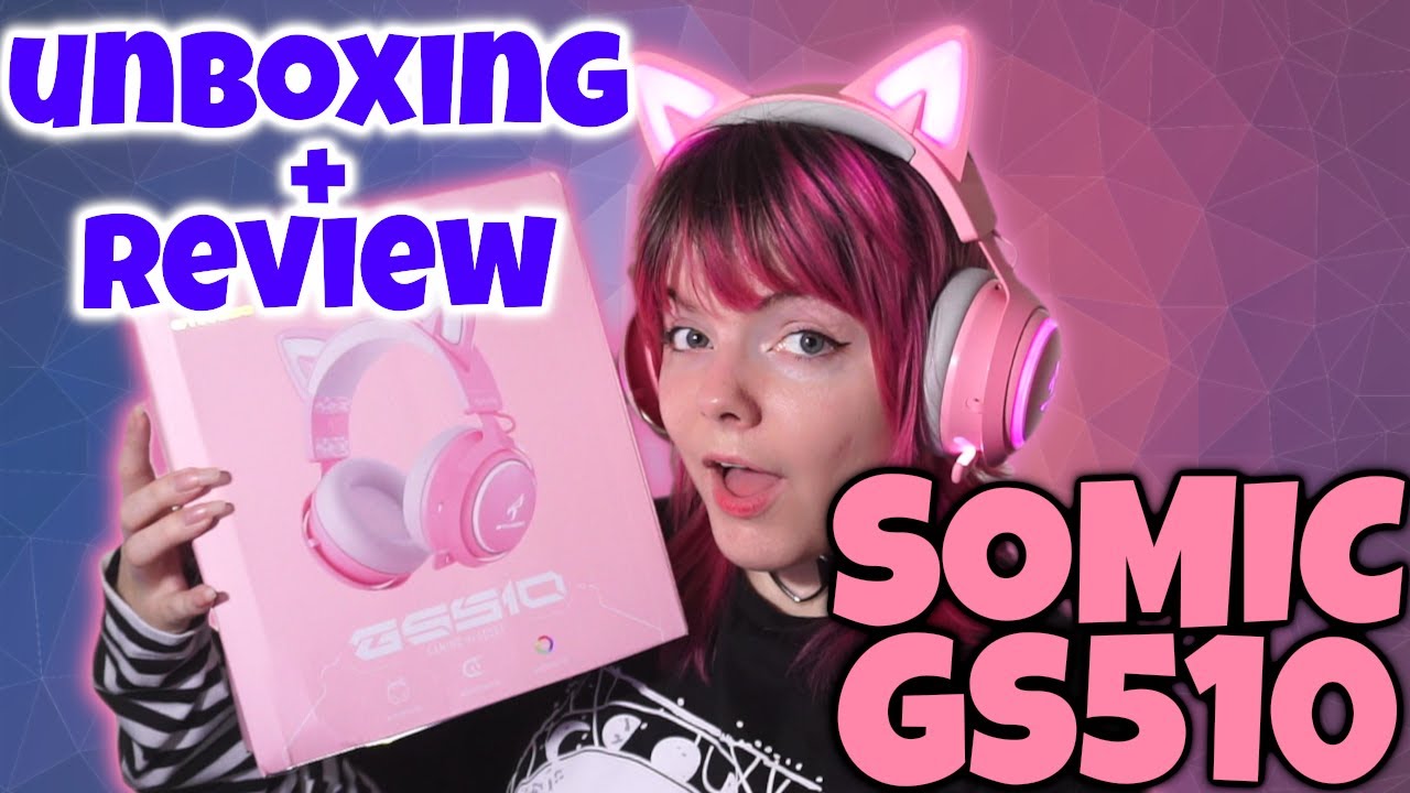 SOMIC GS510 Wireless RGB Kitty Headset Unboxing + Review