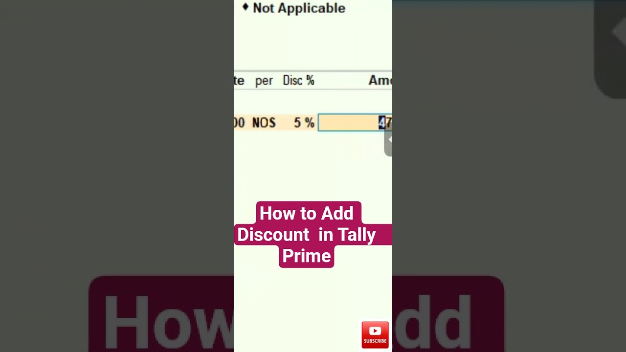 How to Add Discount in Sales Voucher in Tally Prime #easytobuilds