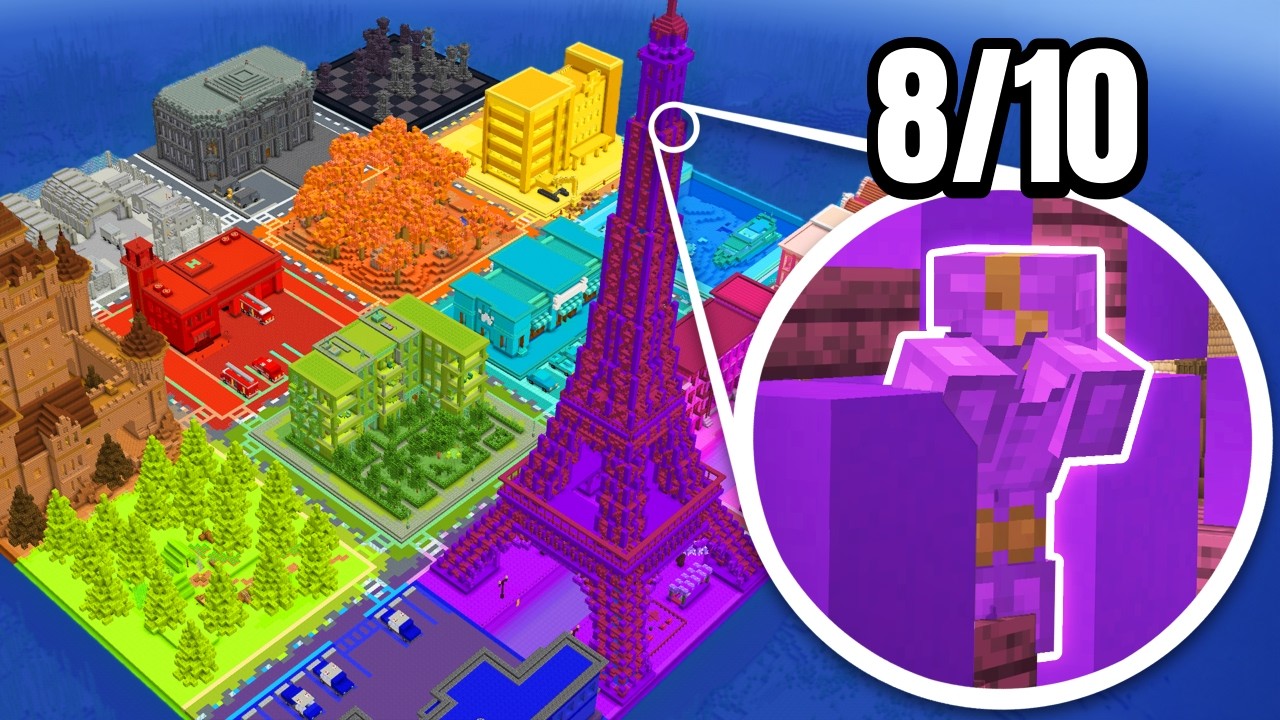 Can I Find 10 Hidden YouTubers in this Minecraft City?