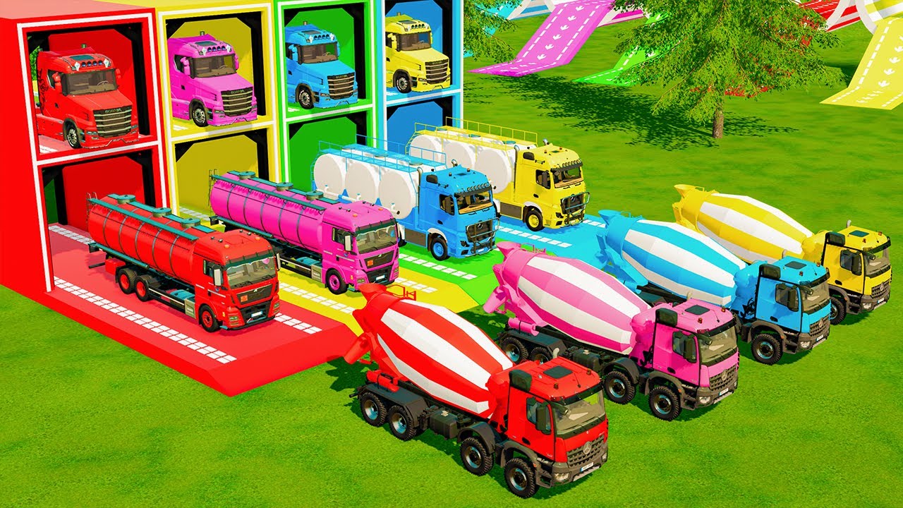 TRANSPORTING ALL POLICE CARS, DOUBLE-DECK TRUCK WITH MAN TRUCKS ! FARMING SIMULATOR 22