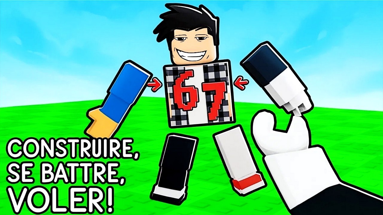CONSTRUISEZ LE PERSONNAGE LE PLUS FORT dans Roblox Construire, Se Battre, Voler!