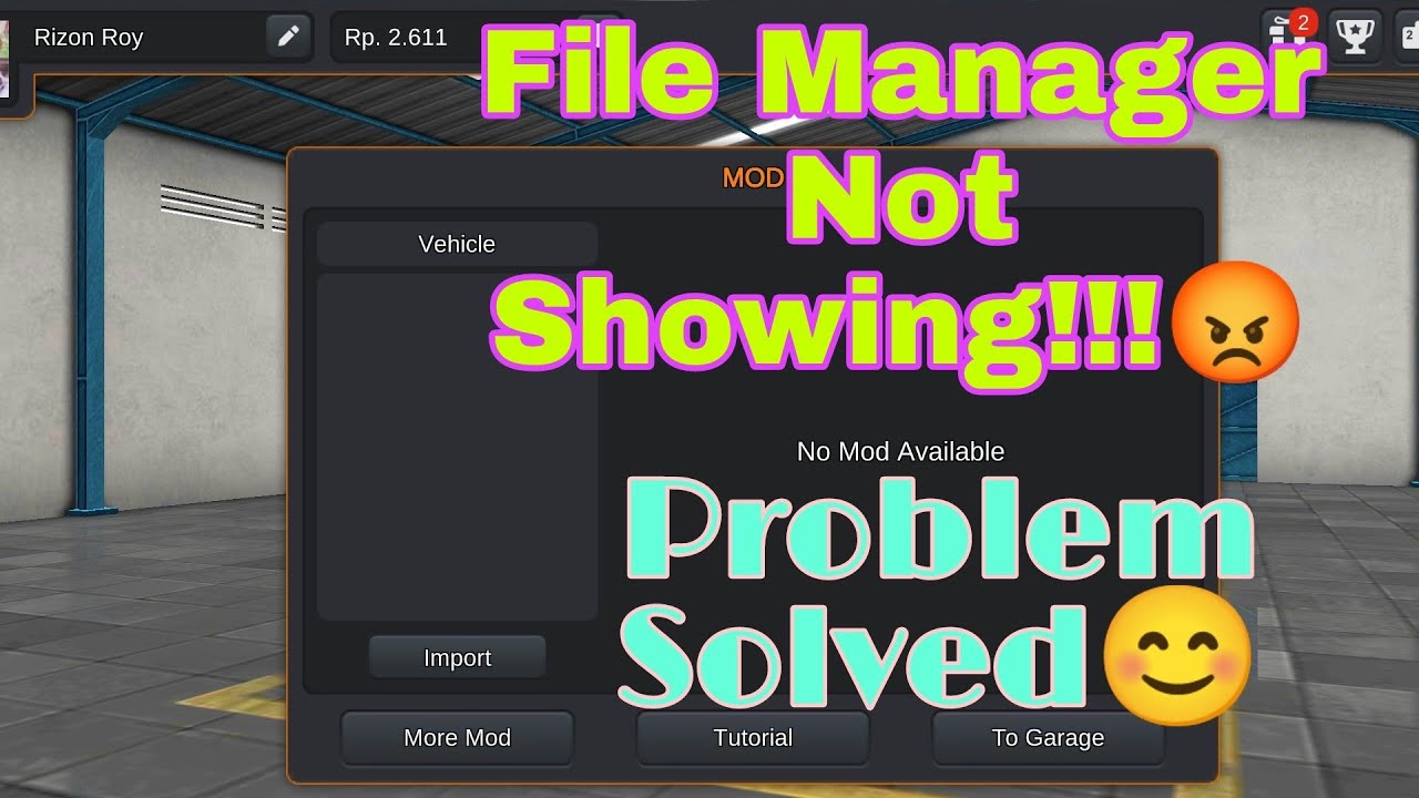 File Manager not showing in mod Bus Simulation Indonesia | Problem Solved |