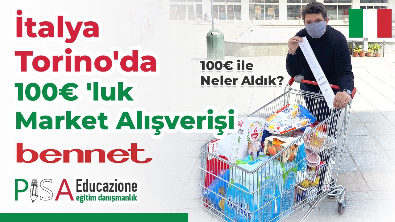 Torino'da 100€'luk Market Alışverişi | İtalya'da Öğrenciler için Market Alışverişi Yaptık