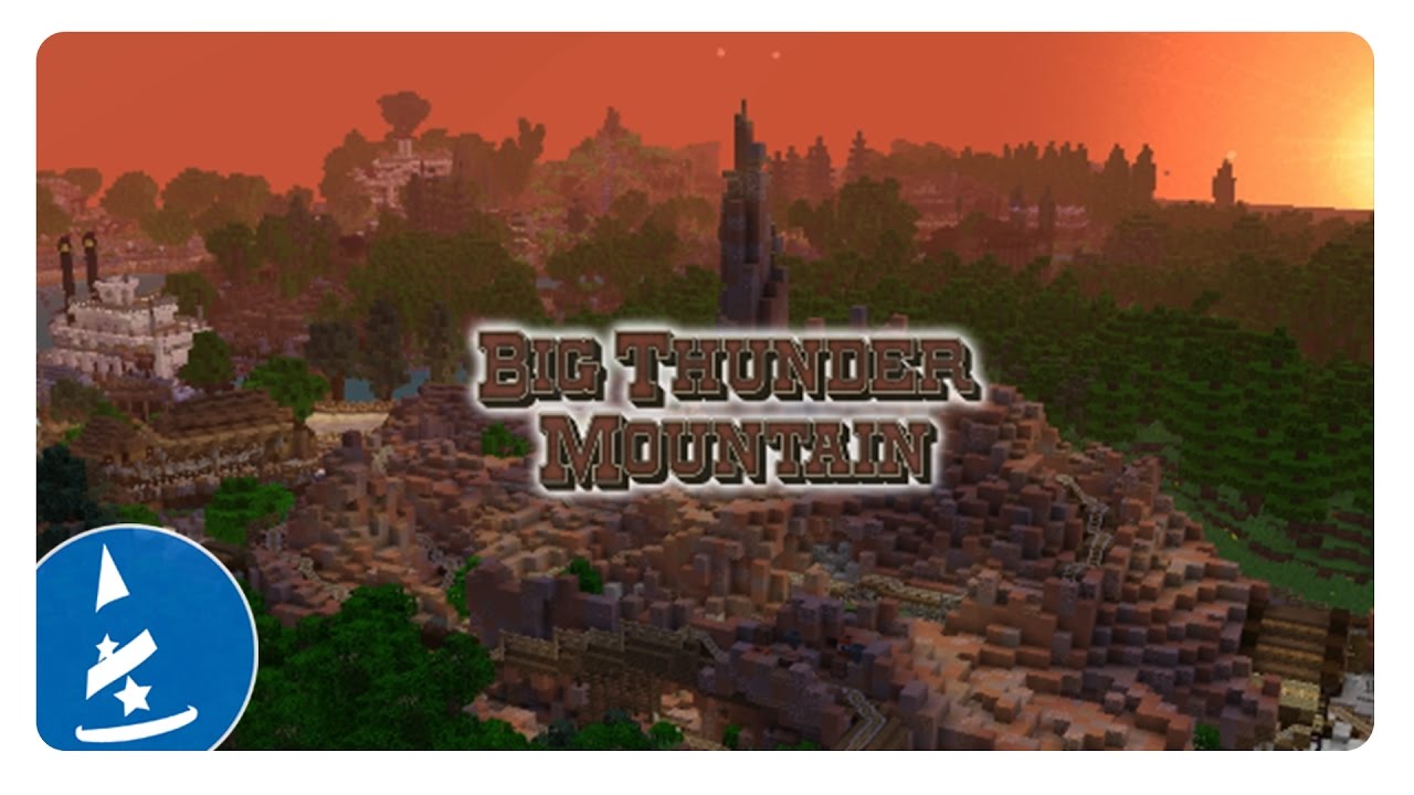 Minecraft Disneyland Big Thunder Mountain Railroad | McAmusement Ride Alongs