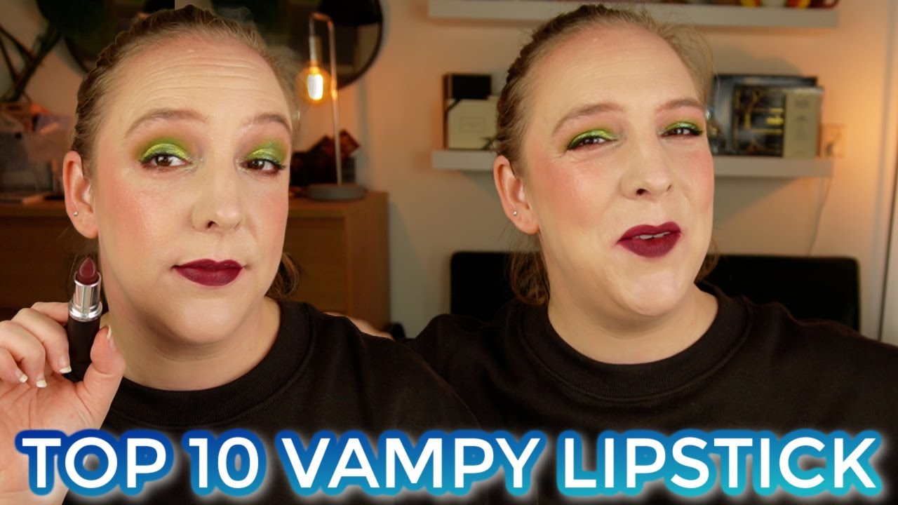 TOP 10 VAMPY LIPSTICK // Best cool toned fall lipstick colors