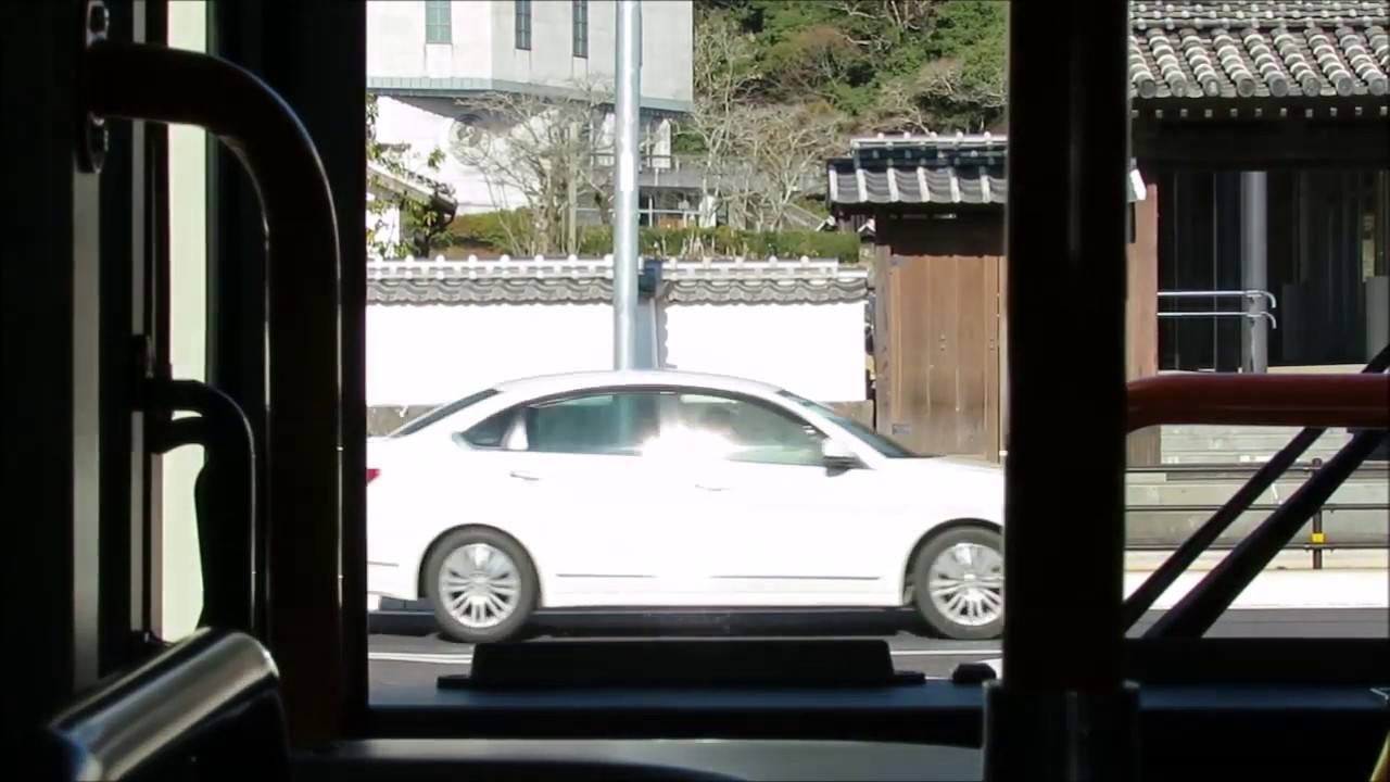 大分バス12931(2018年末新車)　海の市場まる⇔直川振興局(往復)　前面展望動画