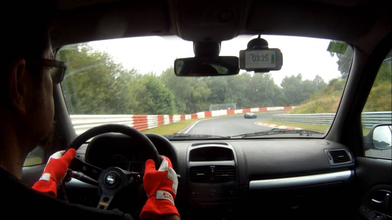 ONBOARD Save Almost Crash Clio Sport 172 Nordschleife Nürburgring - Gilars -