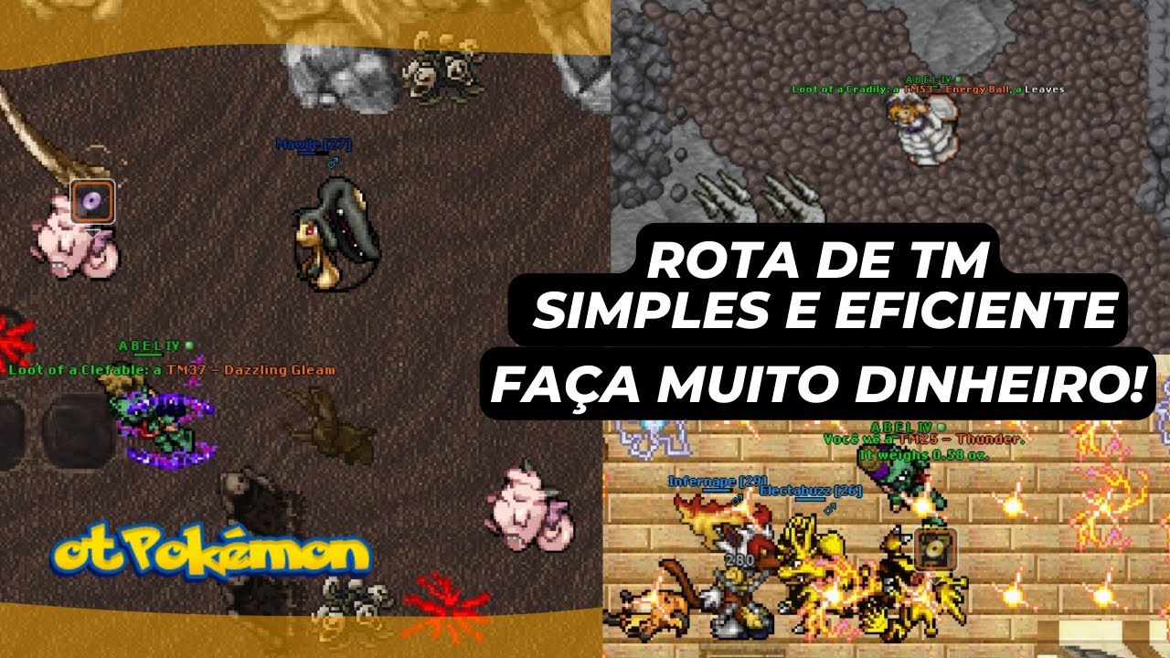 MELHOR ROTA DE TMS ATUALIZADA - PARTE 01 - OTPOKEMON.COM
