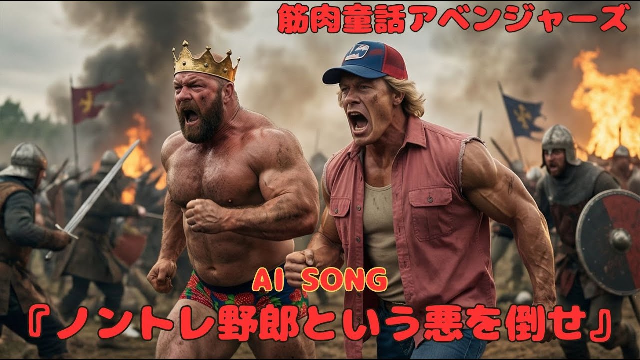 【AIソング】筋肉童話アベンジャーズ 『ノントレ野郎という悪を倒せ』