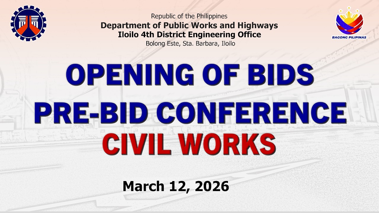 Procurement Livestream for DPWH Iloilo 4th DEO on March 12, 2026